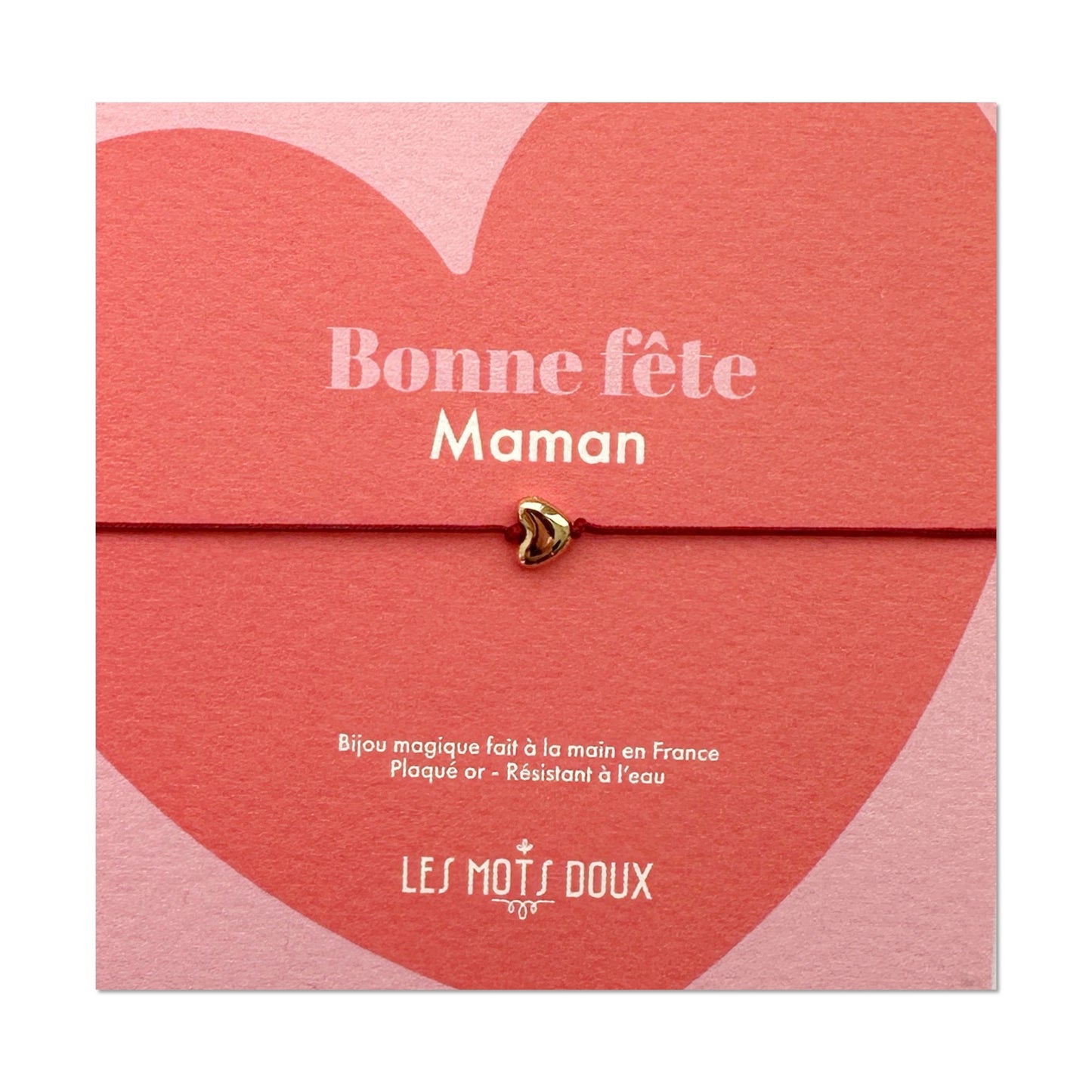 Bracelet Cœur - "Bonne fête maman !"