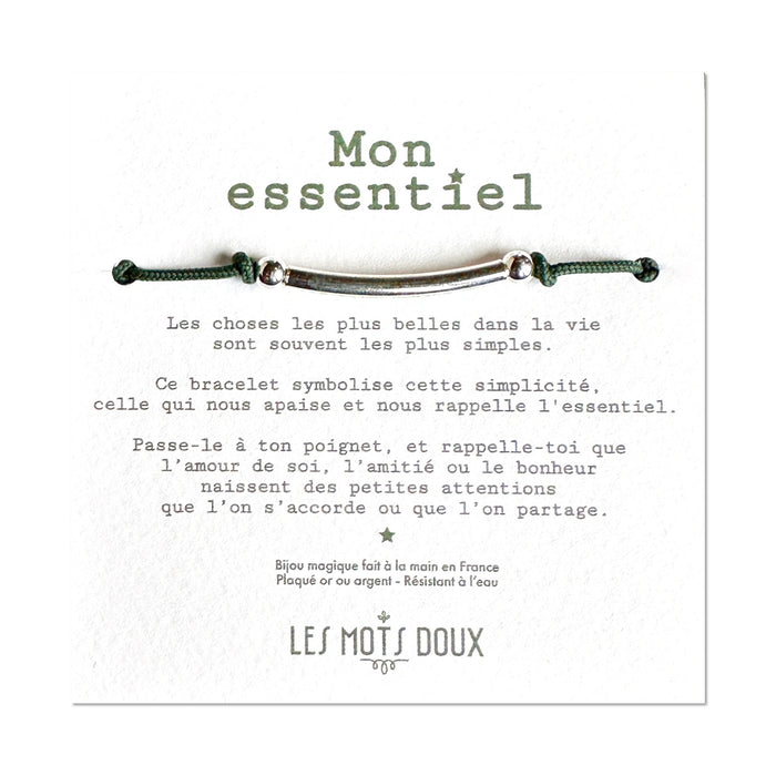 Bracelet - Mon essentiel - XL cordon kaki