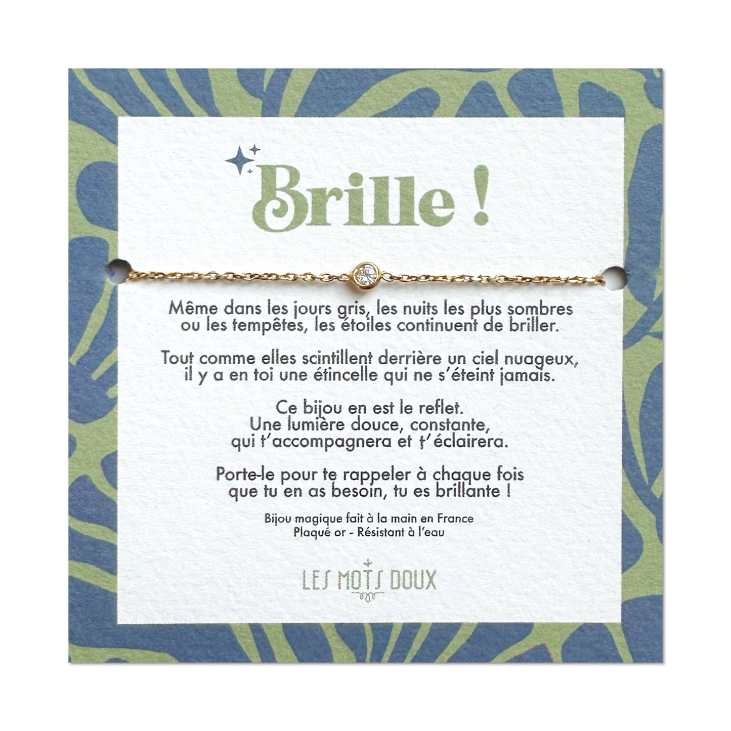 Bracelet "Brille" chaîne plaquée or