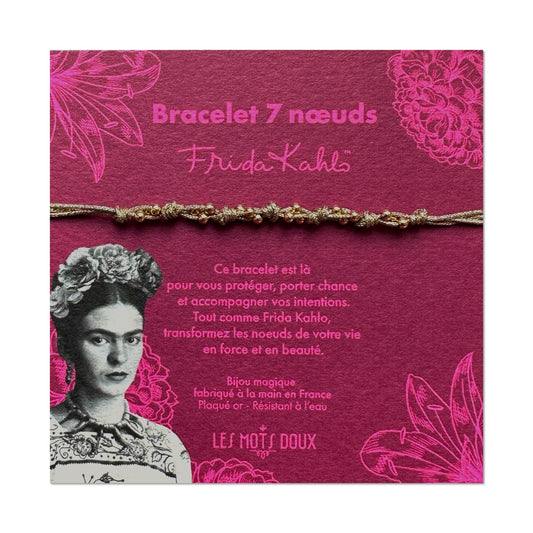 Bracelet 7 noeuds Frida Kahlo doré