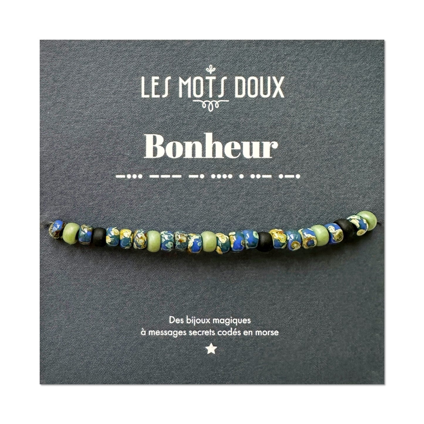 Bracelet homme code morse : Bonheur