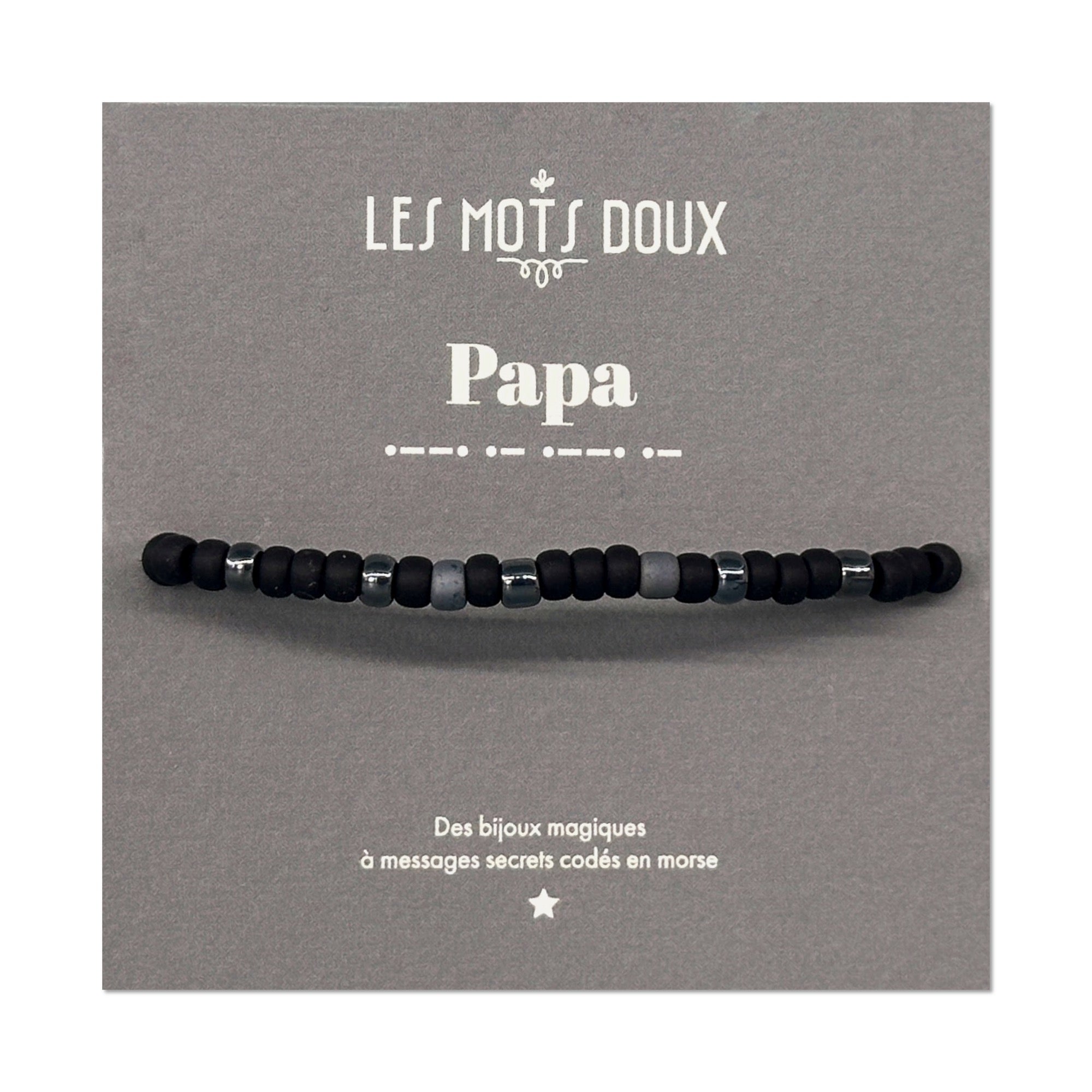 Mochity Bracelet Homme Cuir 21cm - Bracelet Personnalisé Cadeau Papa Papy Anniversaire