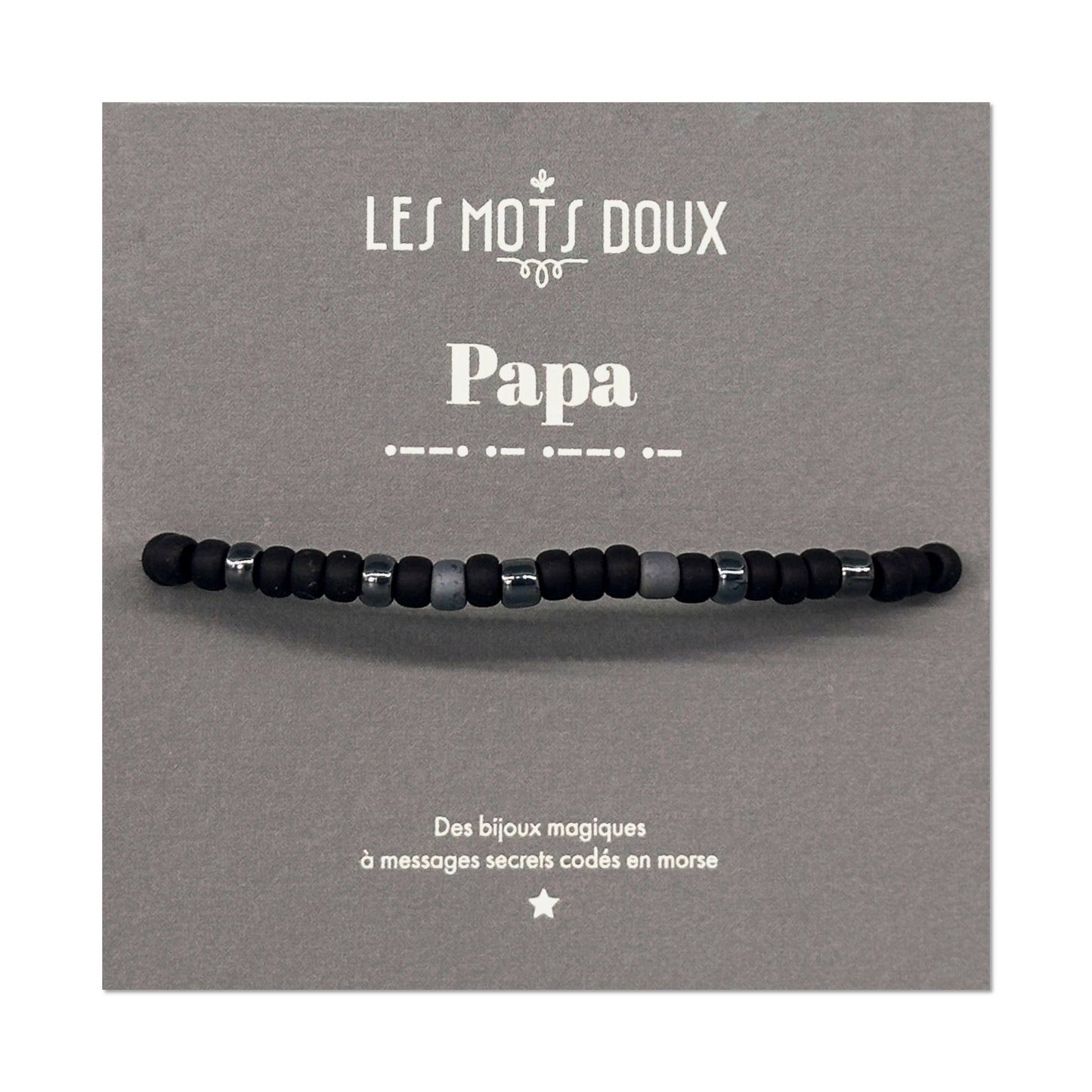 Bracelet homme code morse : Papa