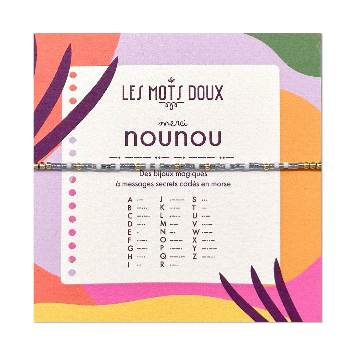 Bracelet Code Morse : Nounou