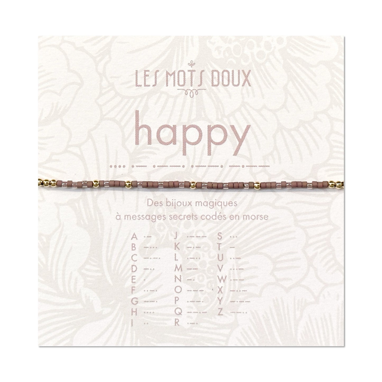 Bracelet Code Morse : Happy