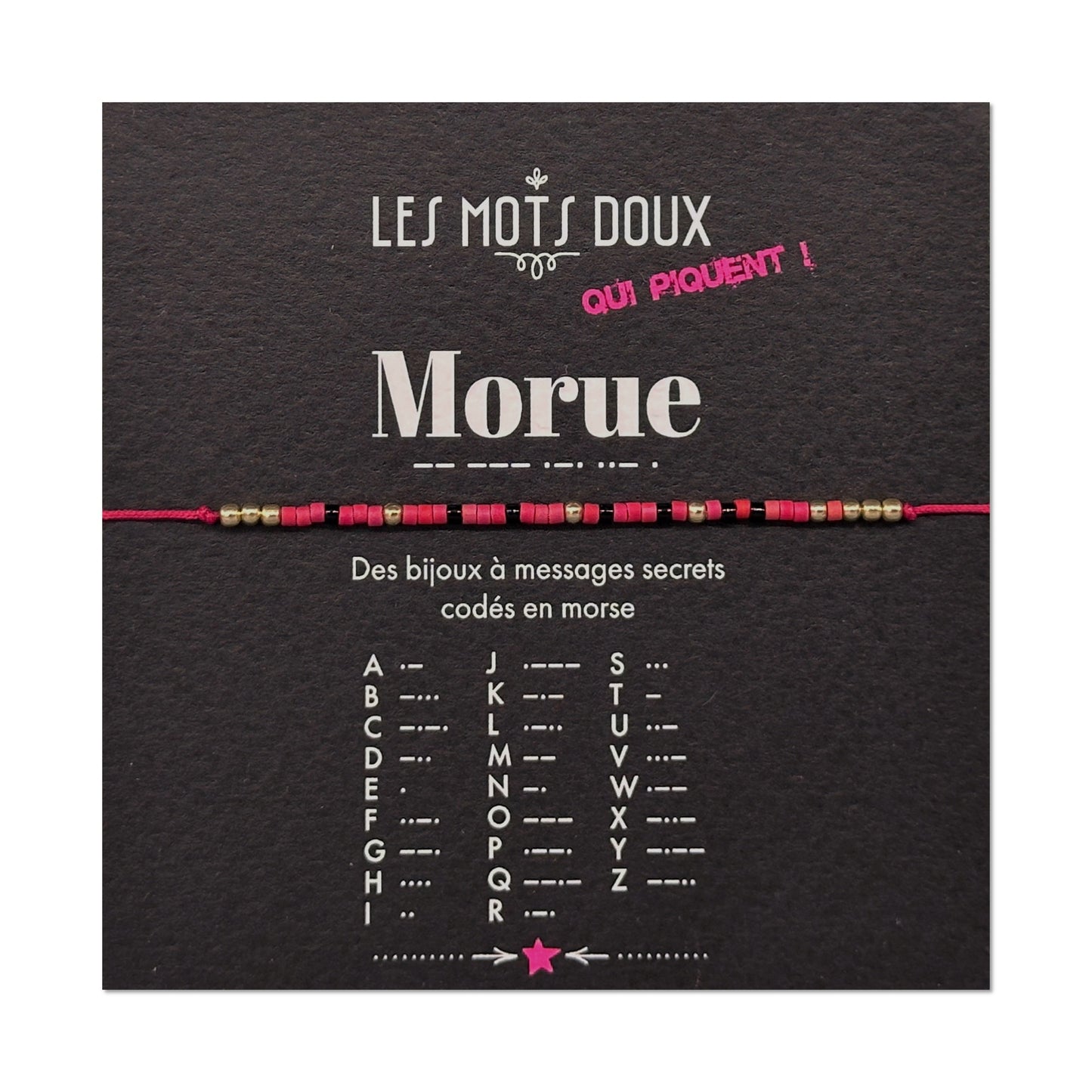 Bracelet code morse "Morue"