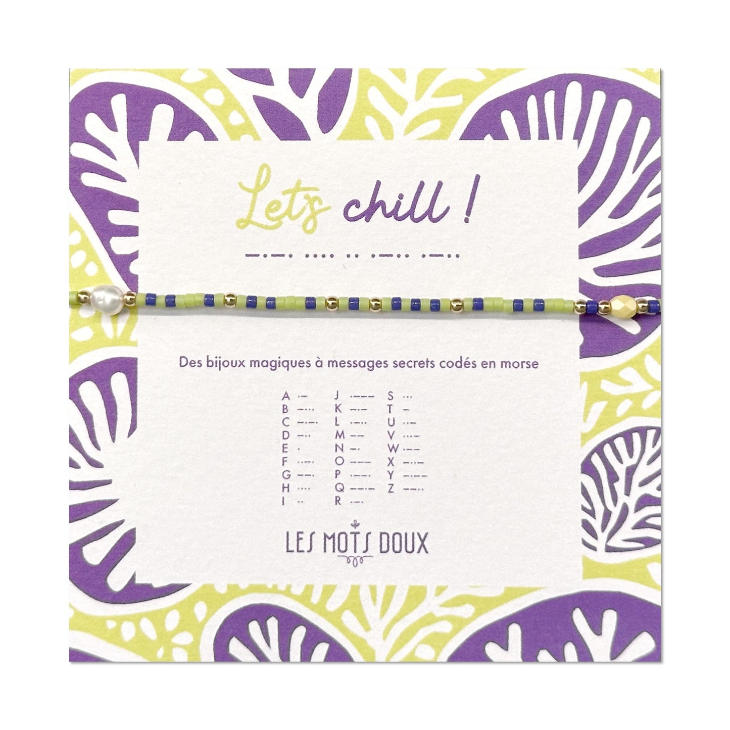 Bracelet code morse "Let's Chill !" Summer 25