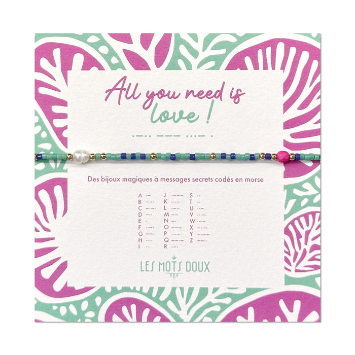 Bracelet code morse - All you need is love - Summer 25