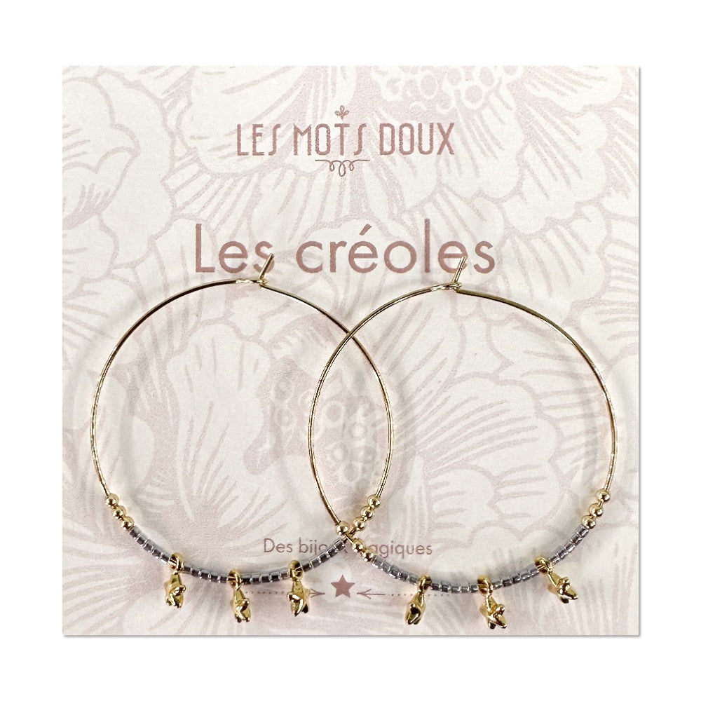 Créoles Pastel étoiles