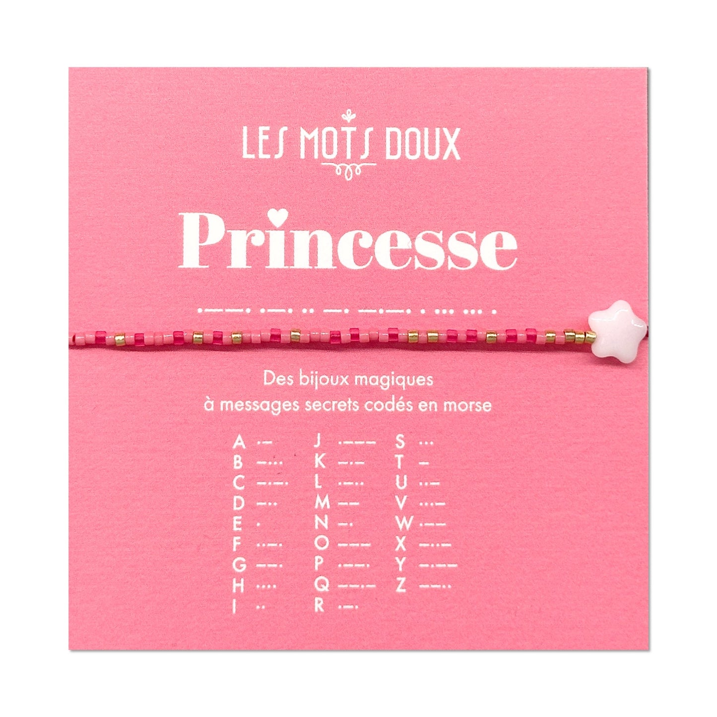 Bracelet enfant Code morse : Princesse