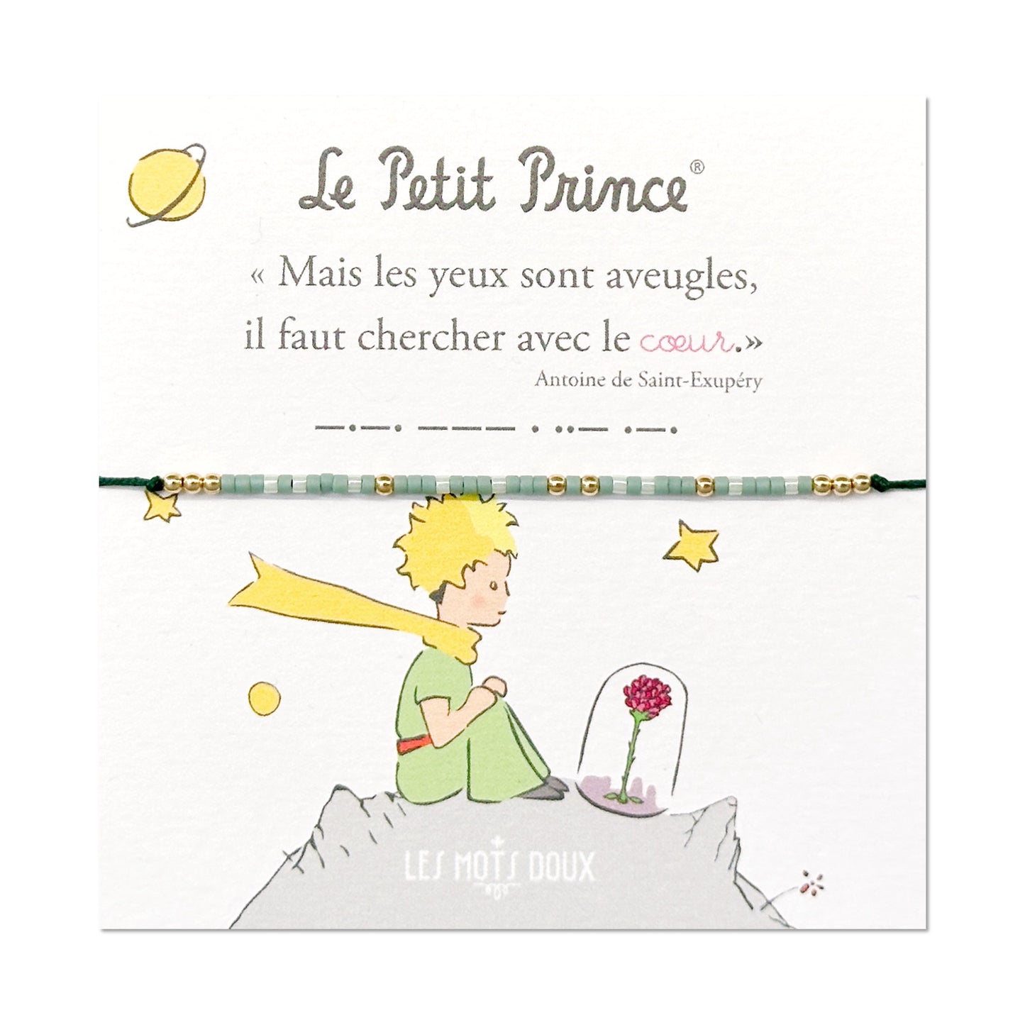 Bracelet Code Morse Le Petit Prince : Cœur