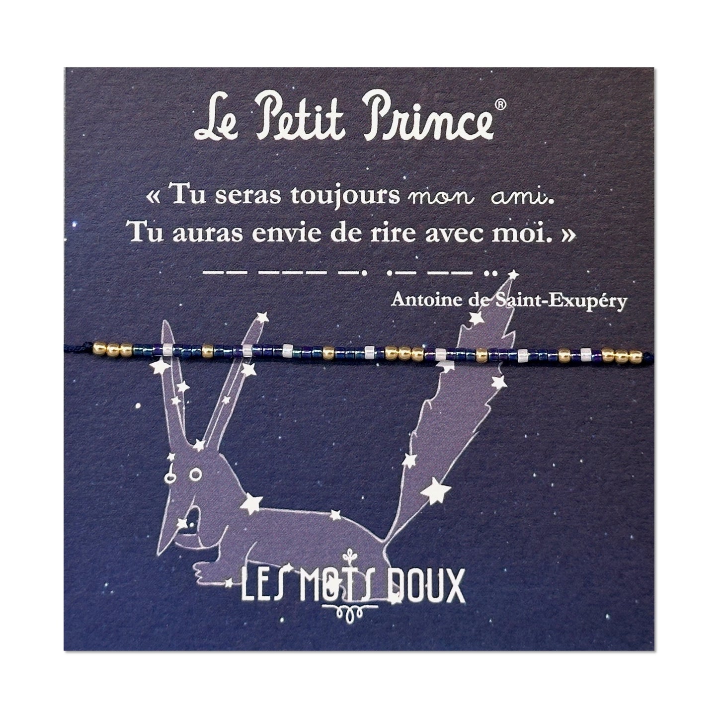 Bracelet code morse Le Petit Prince : Mon ami
