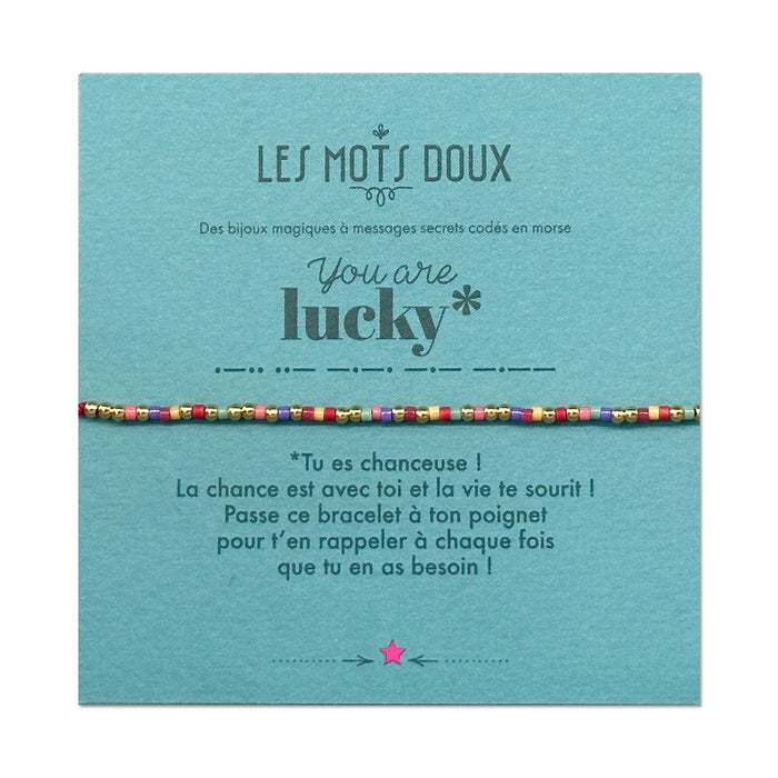 Bracelet Code Morse : You are lucky