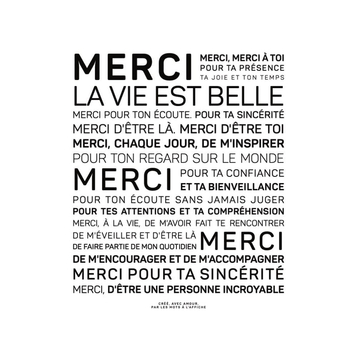 Les Mots Doux x Les Mots à l'affiche : Bracelet code morse - Merci