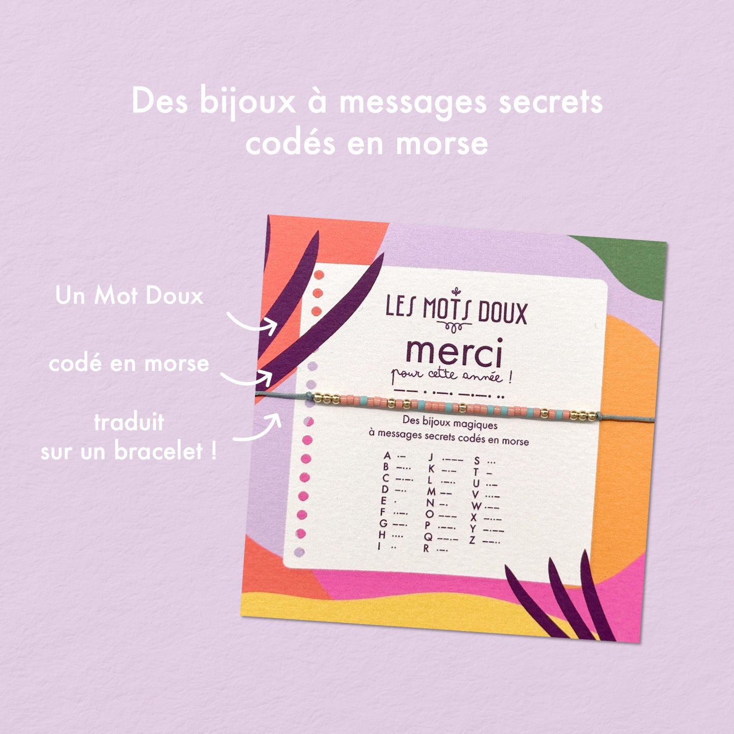 Bracelet Code Morse - "Merci" pour cette année !