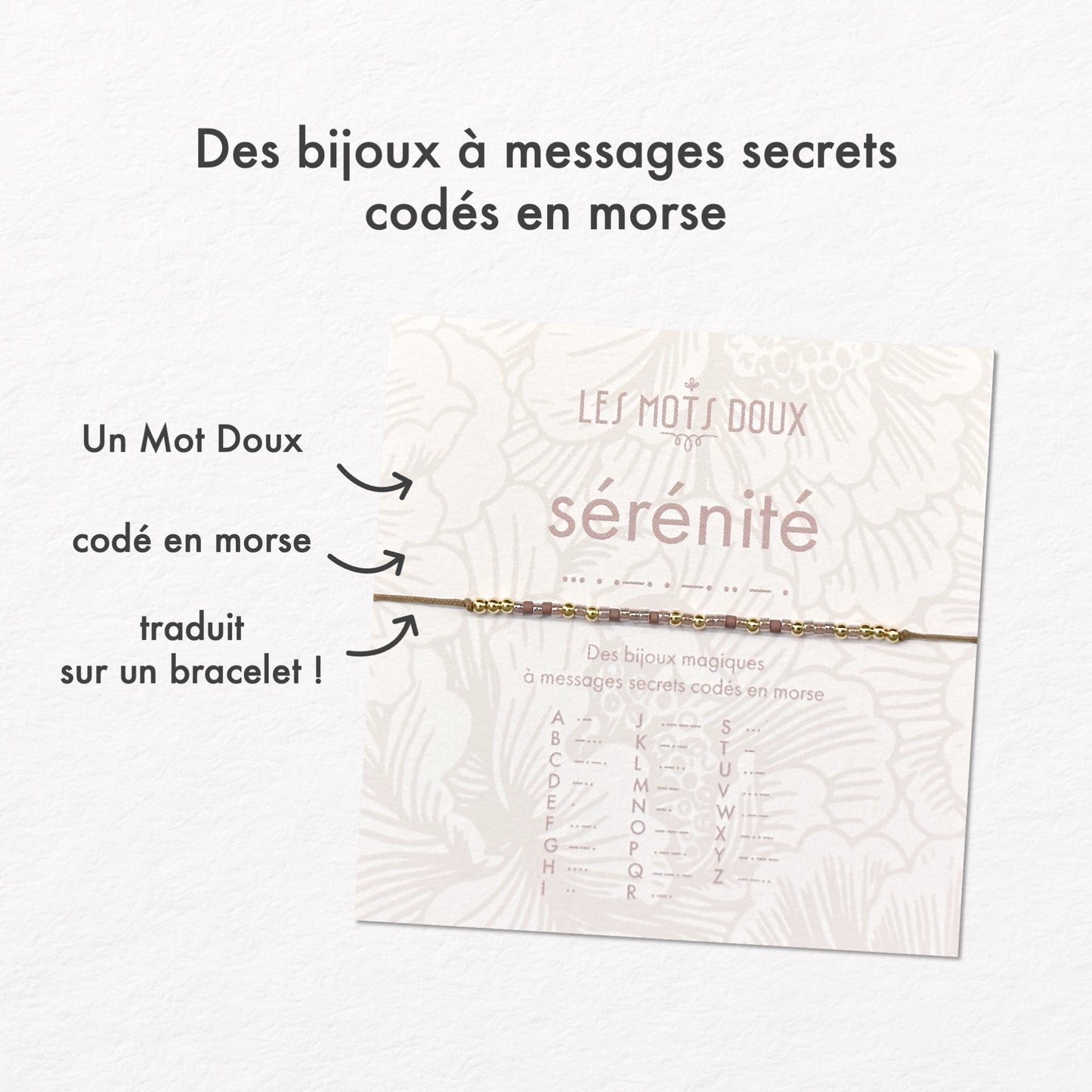 Bracelet Code Morse : Sérénité