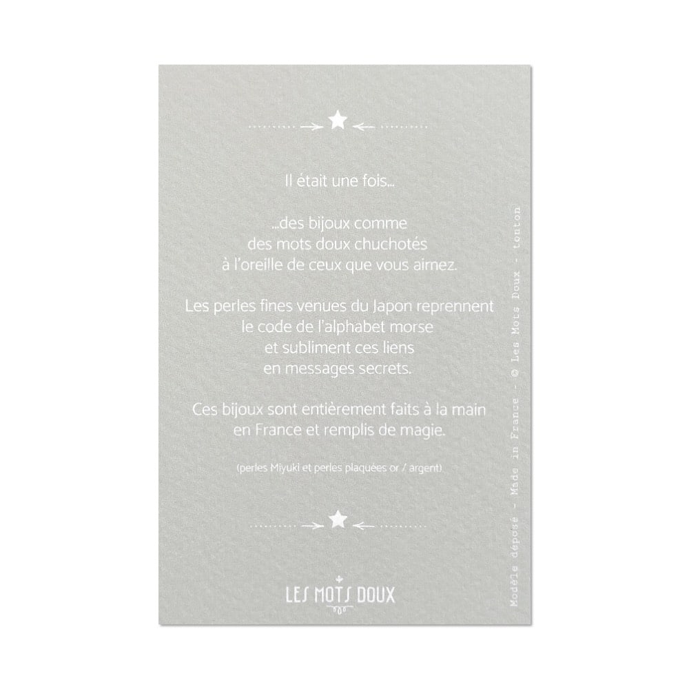 Bracelet Code Morse : Tu vas être Tonton !