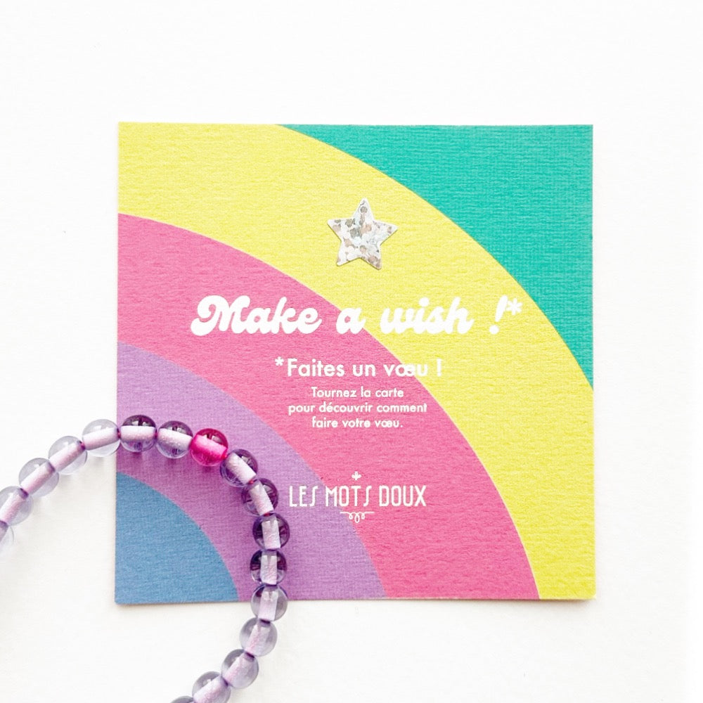 Bracelet "Make a wish" mauve