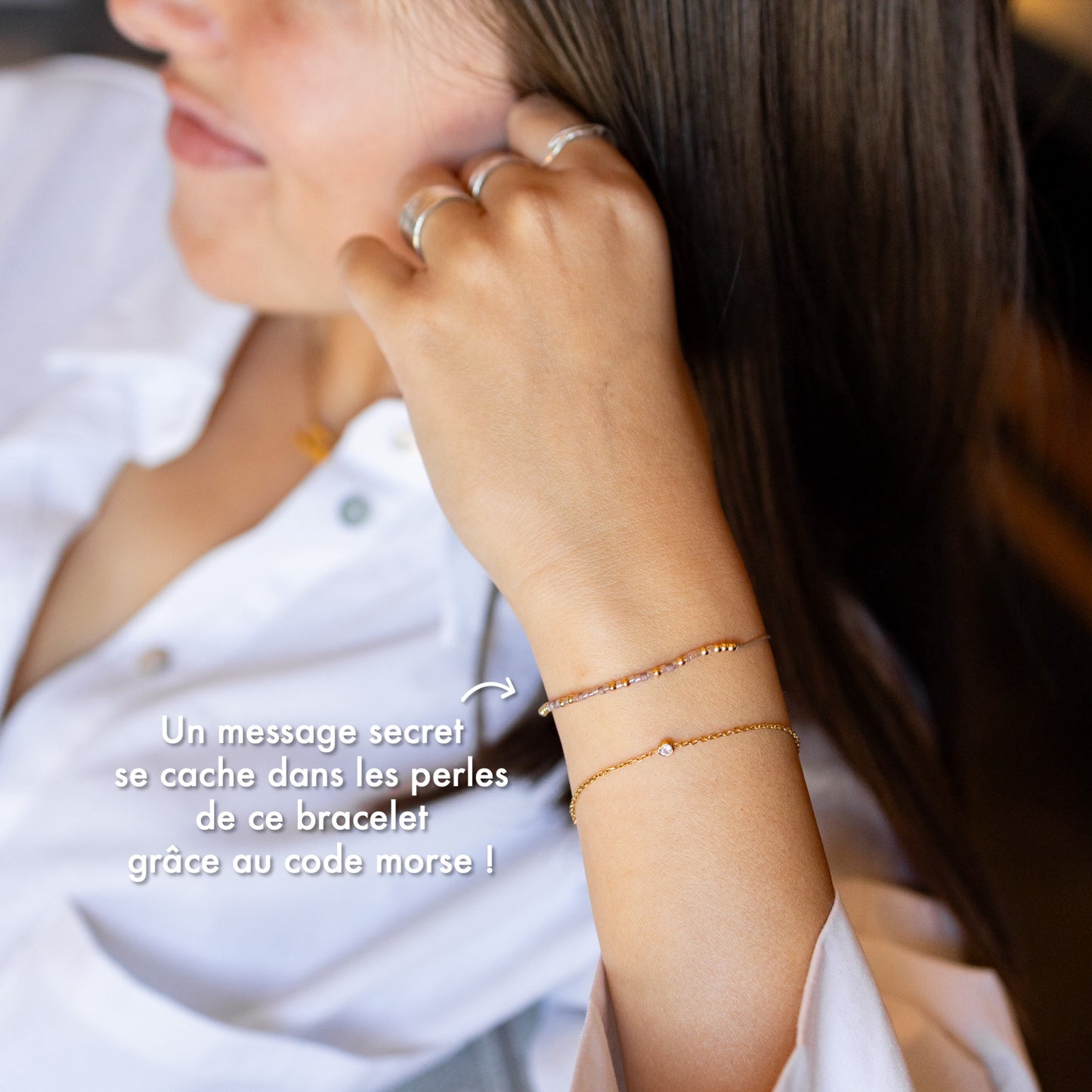 Bracelet Code Morse : Sérénité