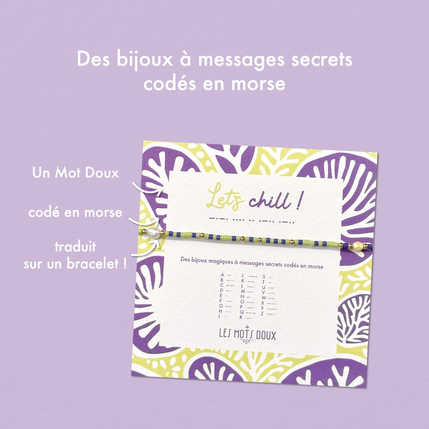 Bracelet code morse "Let's Chill !" Summer 25