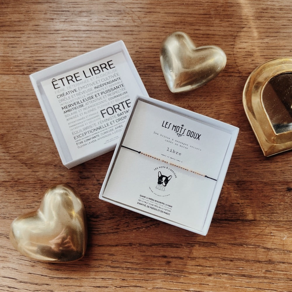 Les Mots Doux x Les Mots à l'affiche : Bracelet code morse - Libre