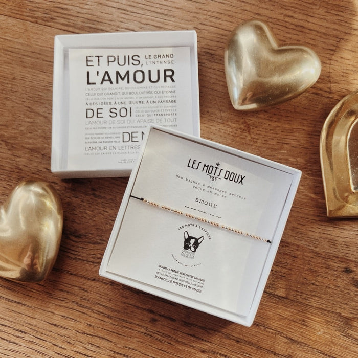 Les Mots Doux x Les Mots à l'affiche : Bracelet code morse - Amour