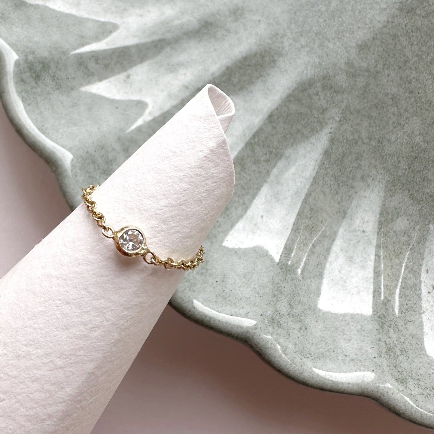 Bague "Brille" plaquée or