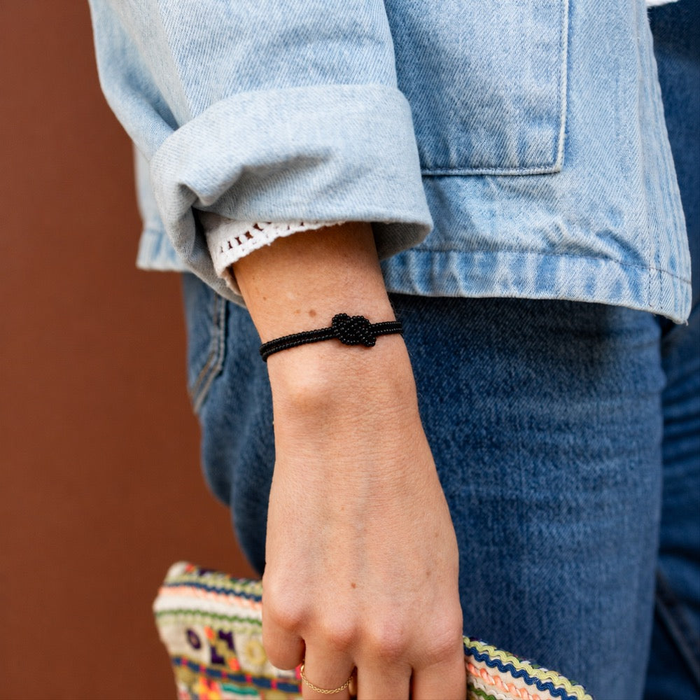 Bracelet - Infinity - Noir