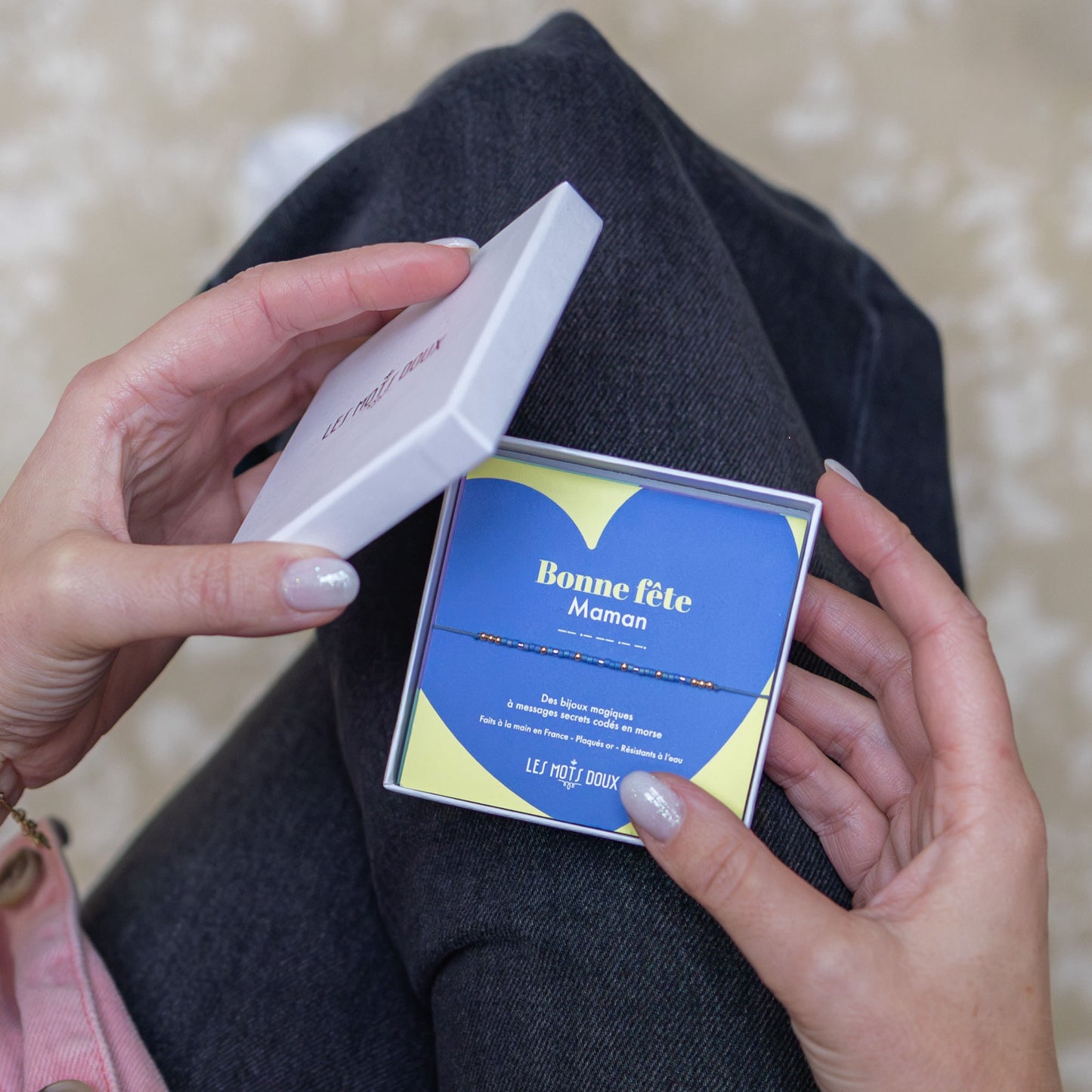 Bracelet Code Morse - Bonne fête - Maman