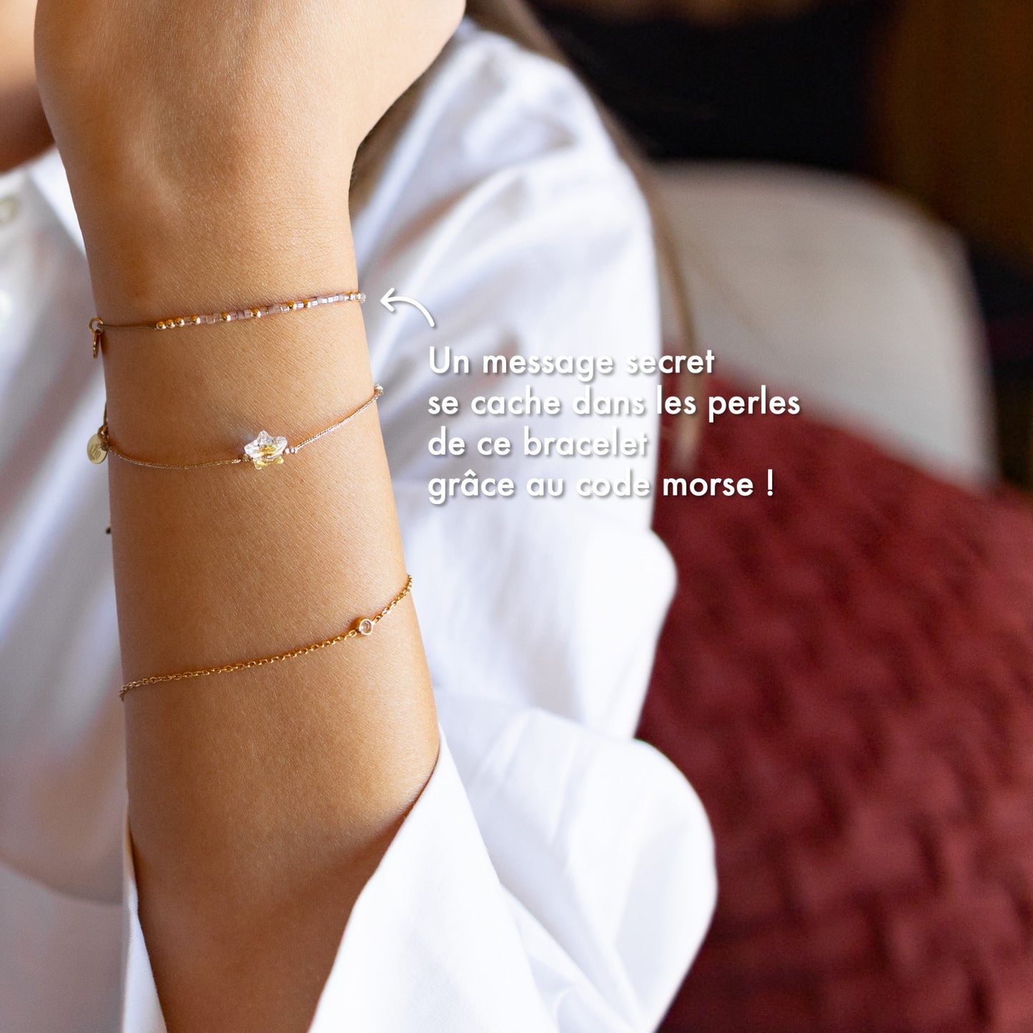 Bracelet Code Morse : Happy