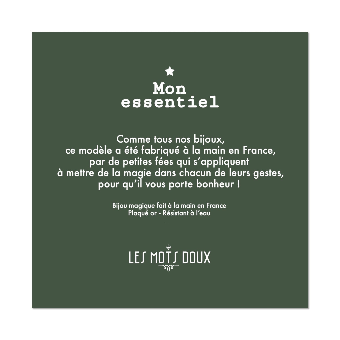 Bracelet "Mon essentiel" cordon doré