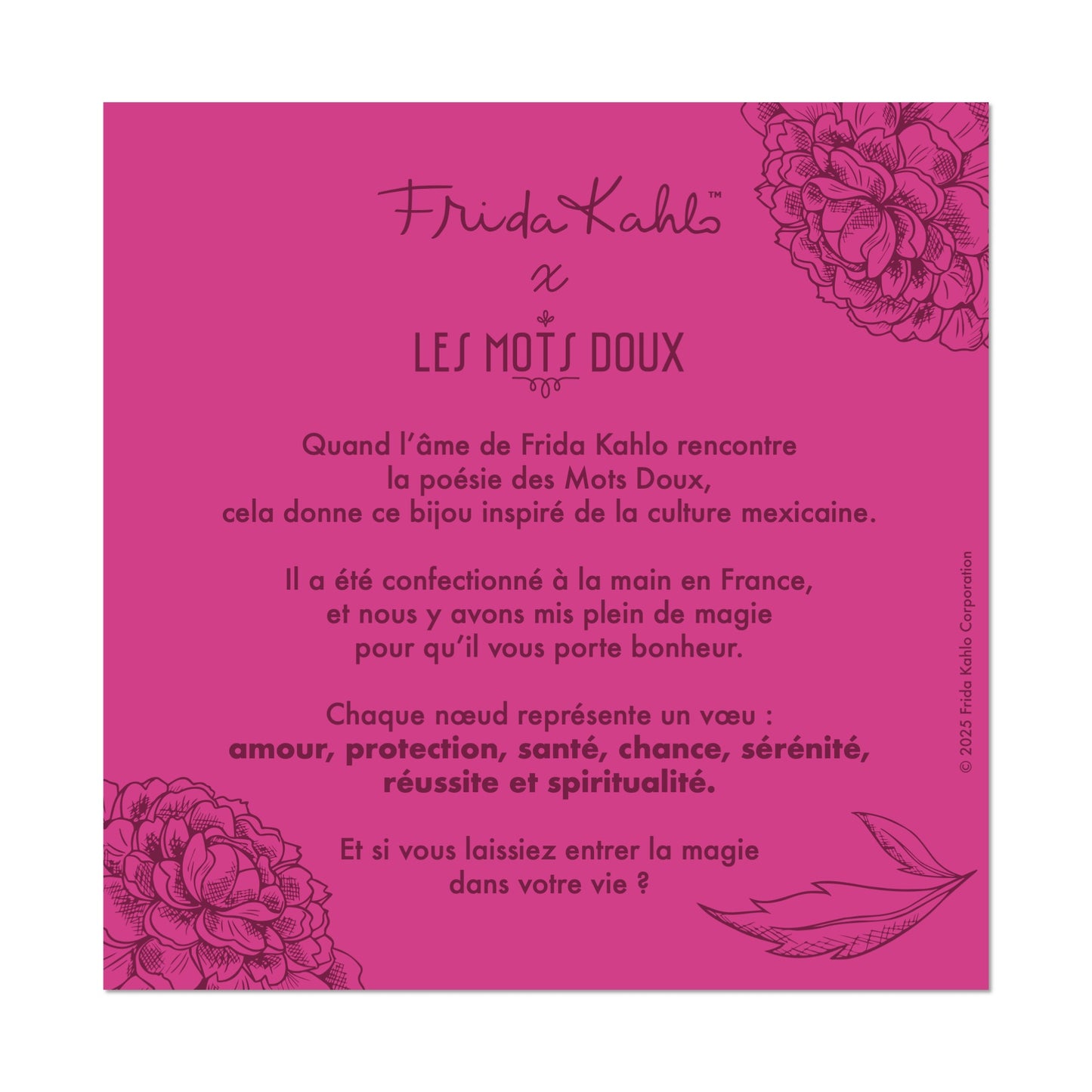 Bracelet 7 noeuds Frida Kahlo - multicolore