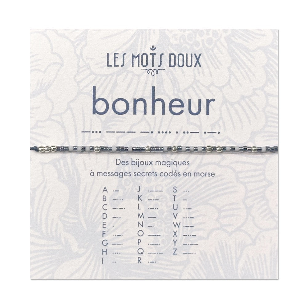 Bracelet Code Morse : Bonheur