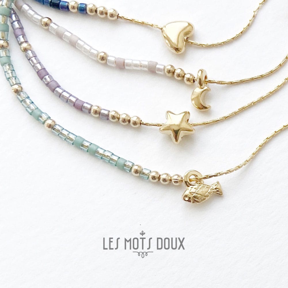 Bracelet code morse personnalisé plaqué or