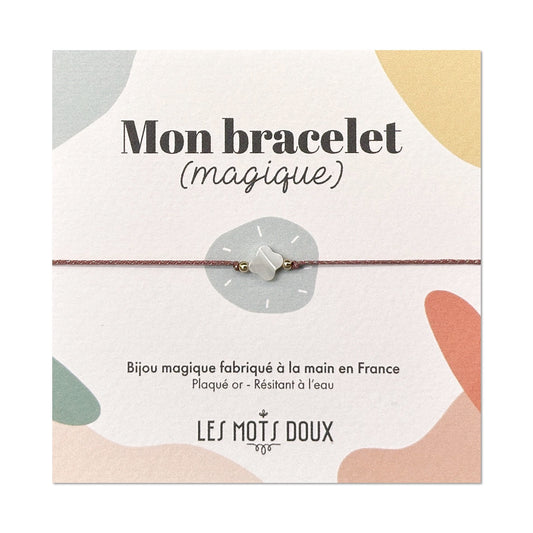 Bracelet (magique) trèfle rose