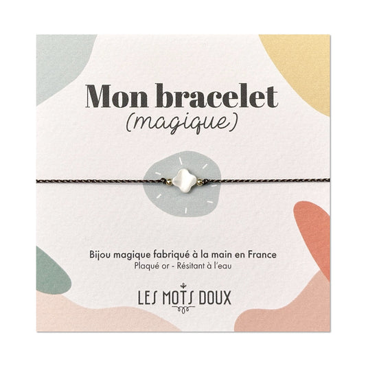 Bracelet (magique) trèfle chocolat