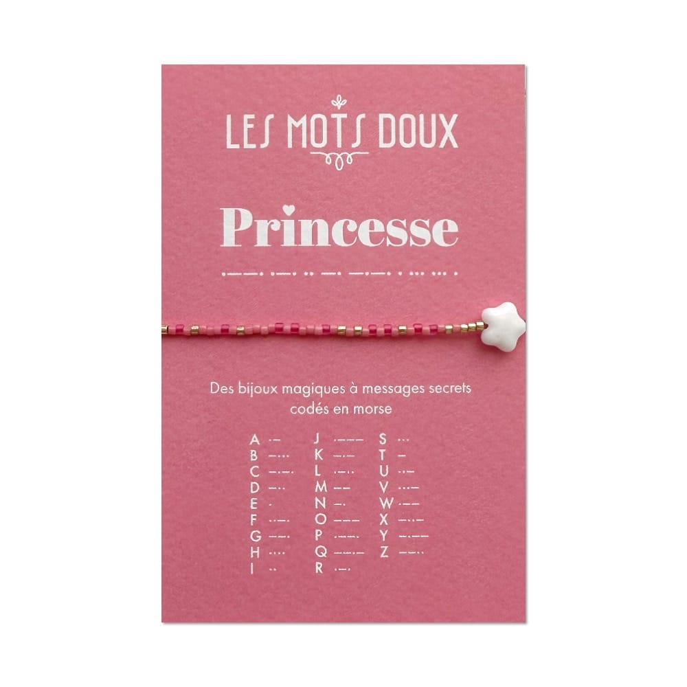 Bracelet enfant Code morse : Princesse