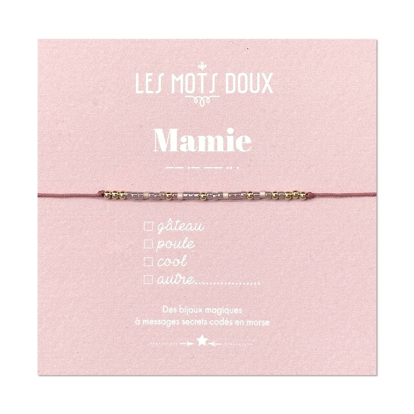 Bracelet Code Morse : Mamie