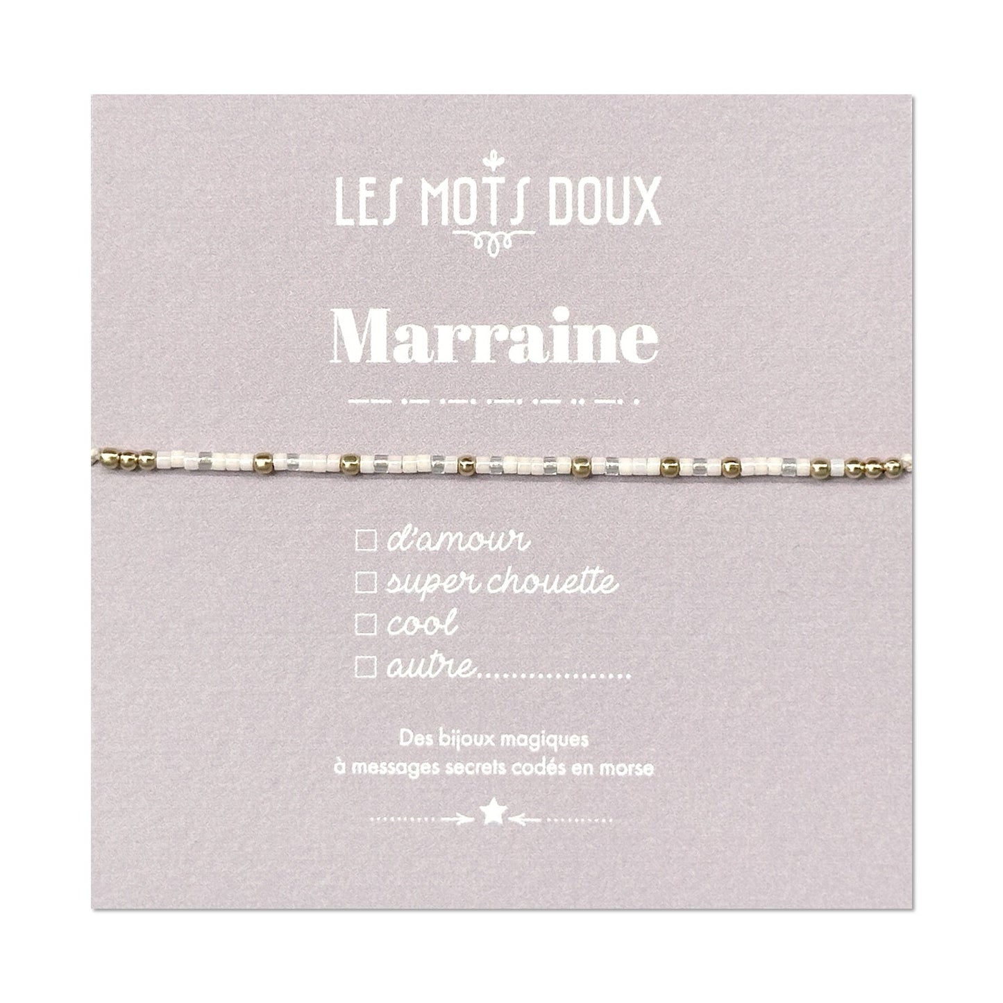 Bracelet Code Morse : Marraine