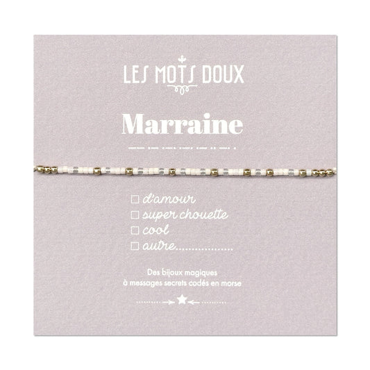 Bracelet Code Morse : Marraine