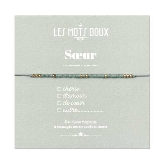 Bracelet Code Morse : Sœur