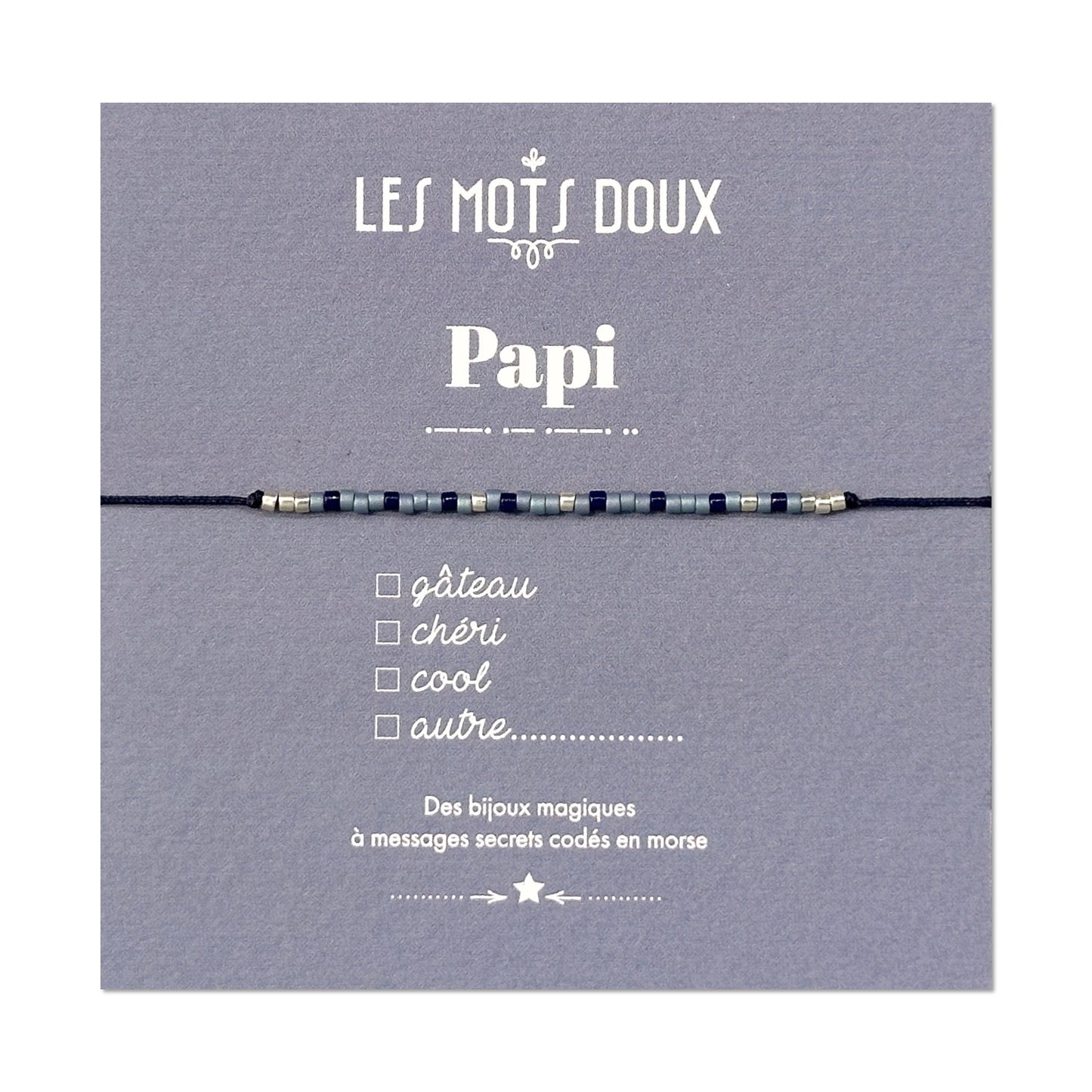 Bracelet Code Morse : Papi