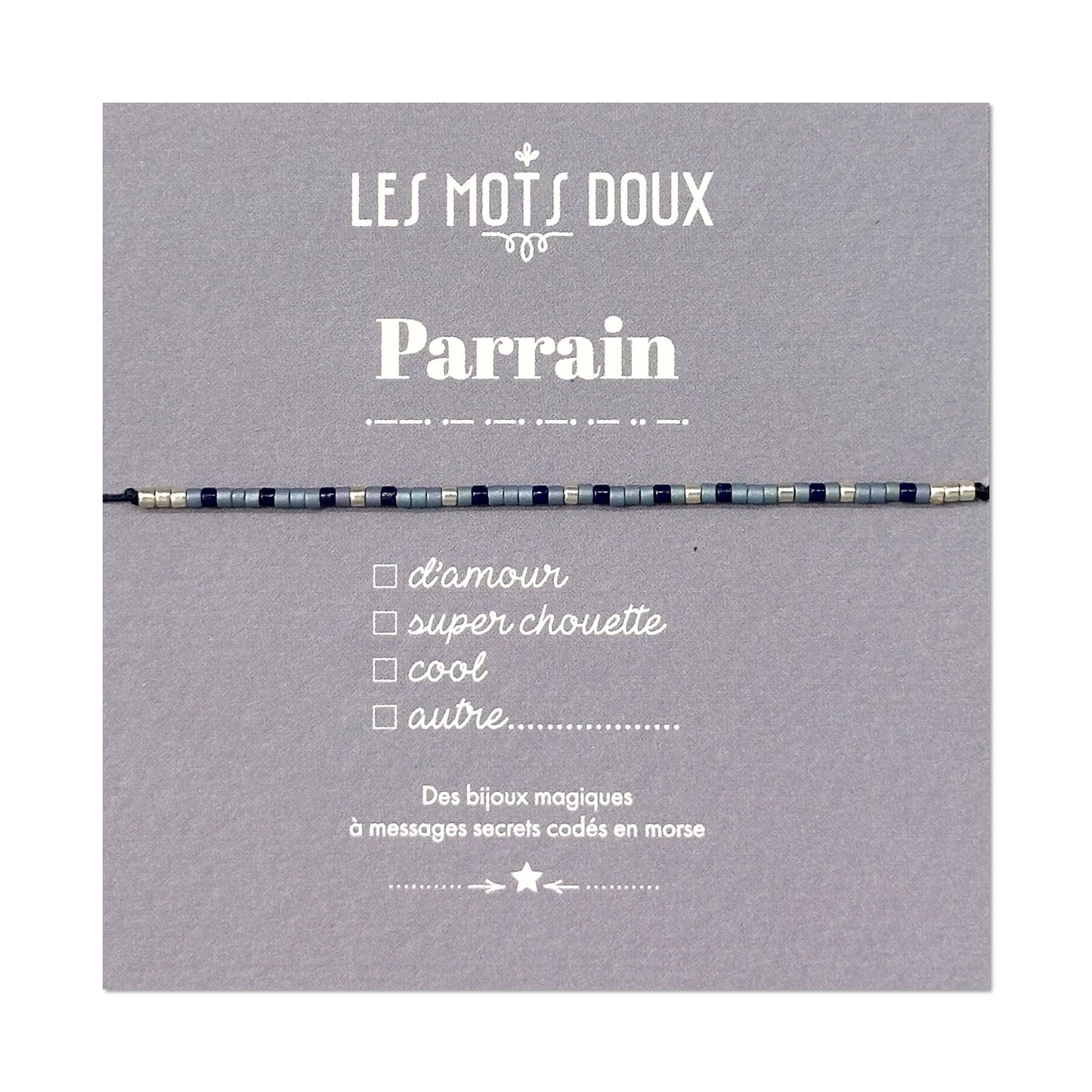 Bracelet Code Morse : Parrain