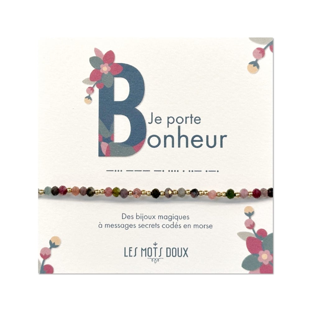 Bracelet Code Morse : Je porte bonheur