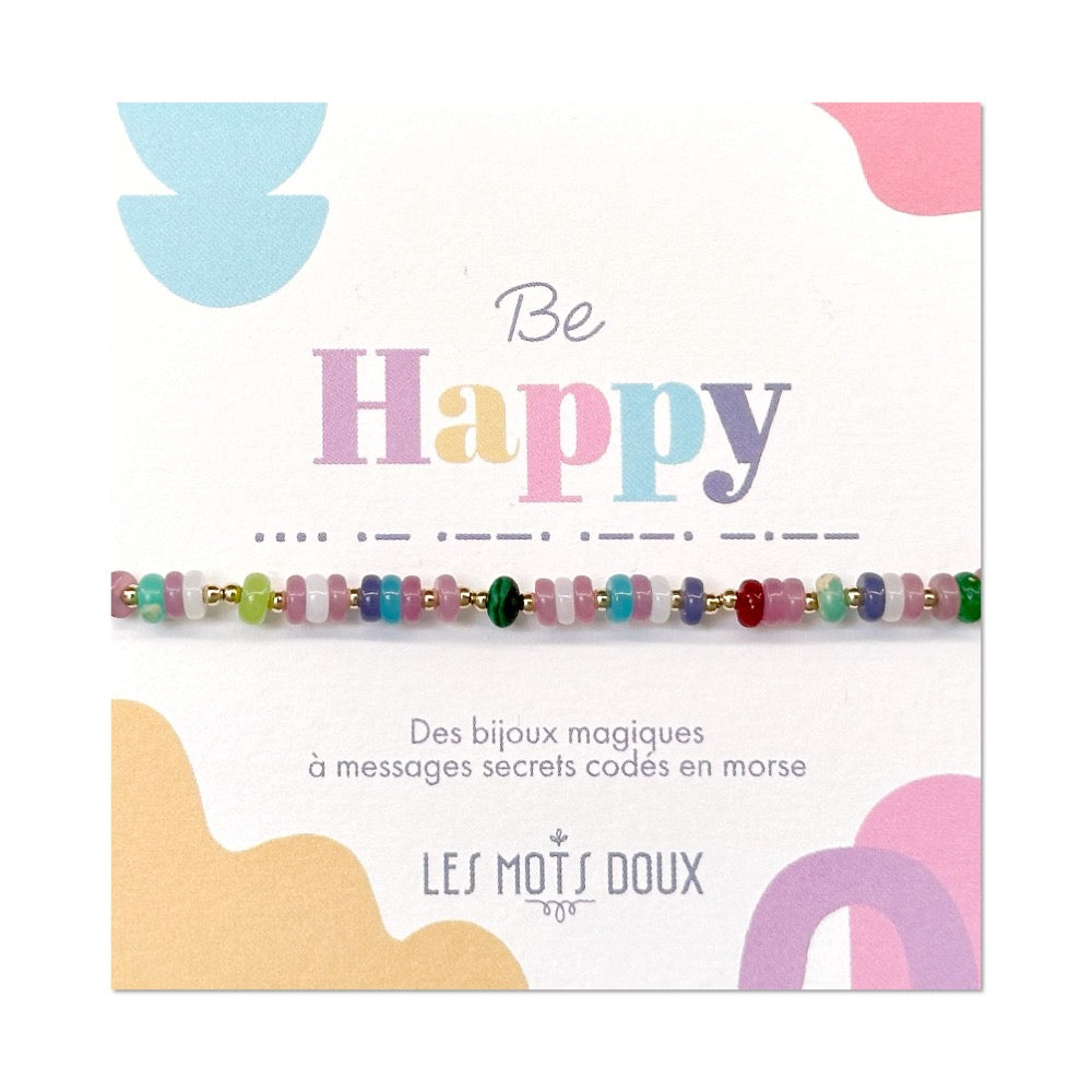 Bracelet code morse "Be Happy"