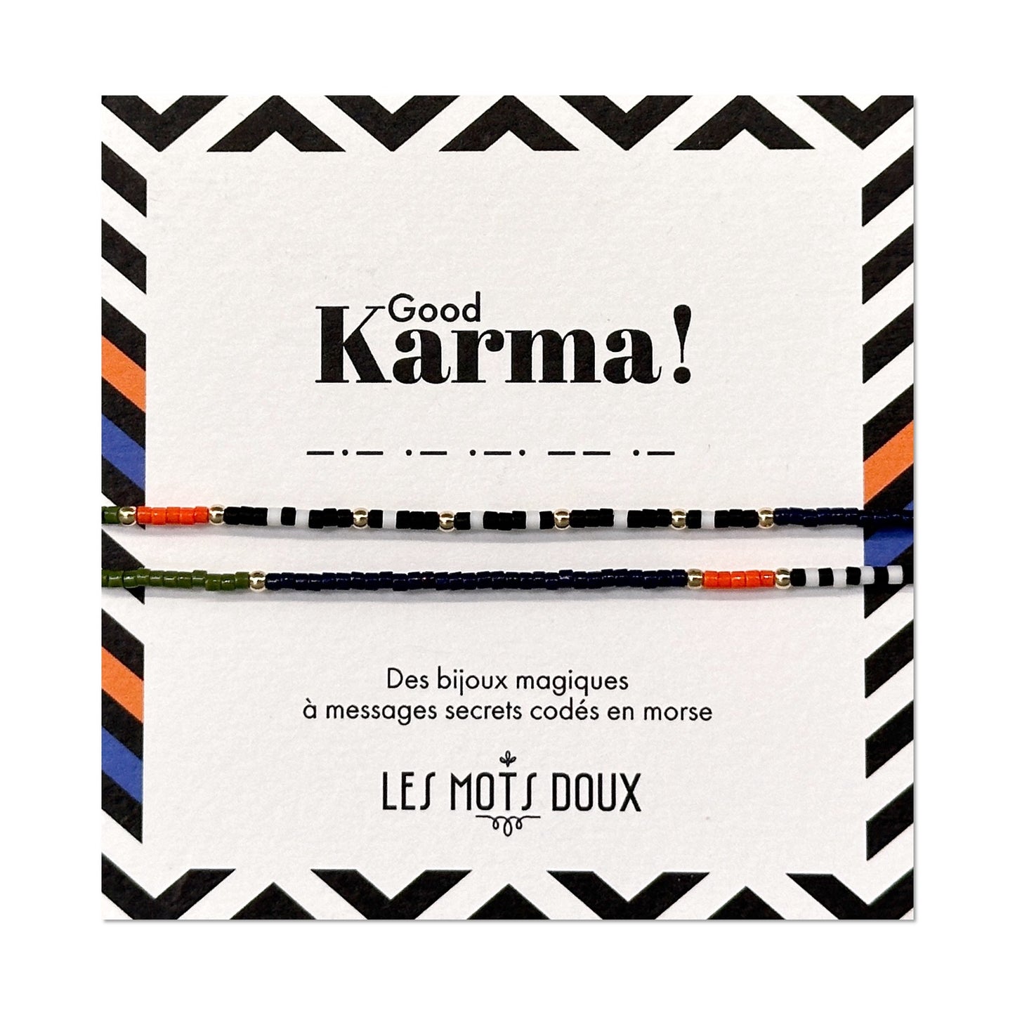 Bracelet code morse winter mix “Good Karma”