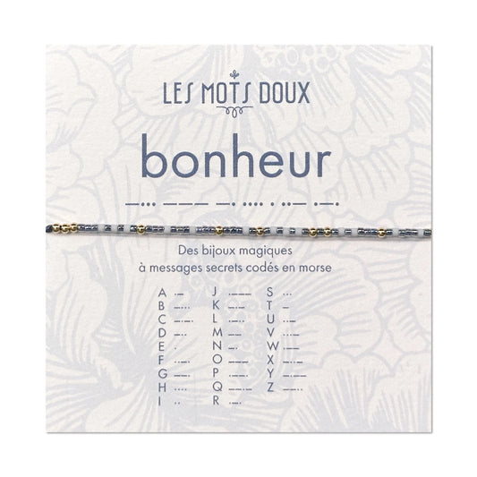 Bracelet Code Morse : Bonheur