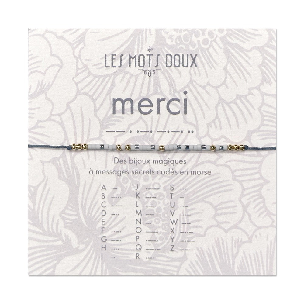 Bracelet Code Morse : Merci