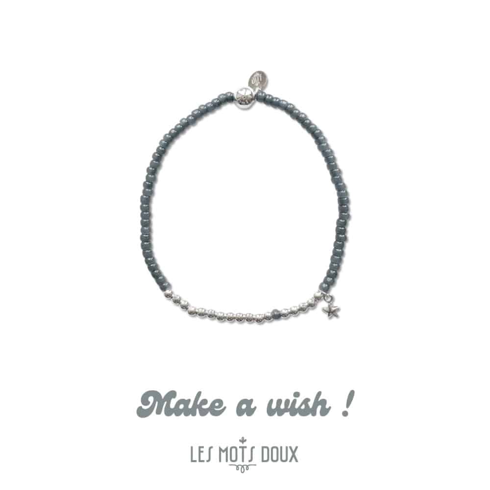 Bracelet "Make a wish" : bleu