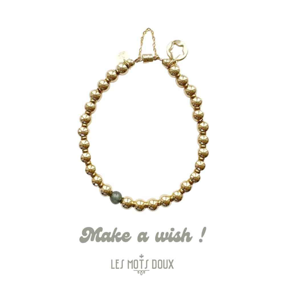 Bracelet "Make a wish" : plaqué or ou argent